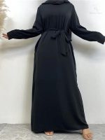 Abaya noir, tissu léger pour un confort optimal