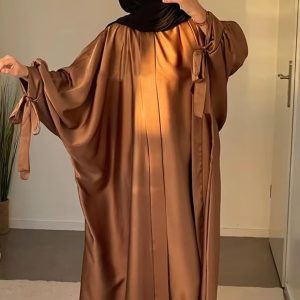 Abaya papillon en bronze éclatant
