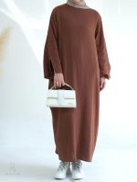 Modèle d'abaya café, parfait pour toutes les occasions