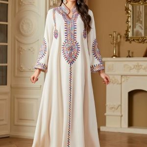 Abaya Al-Kawthar élégante en tissu fluide