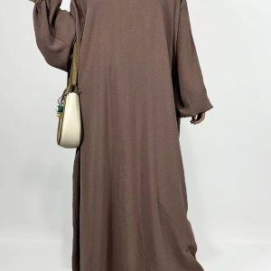 Abaya satin Maïssa élégante et fluide