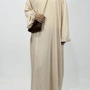 Abaya satin Nazli élégante et fluide