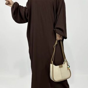 Abaya satin Samira élégante et raffinée