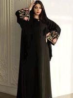 Abaya satin, style chic avec des détails subtils et modernes