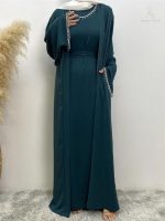 Abaya vert émeraude élégante et moderne