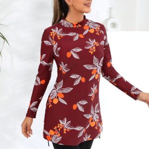 Burkini modeste en trois parties, style floral et confortable