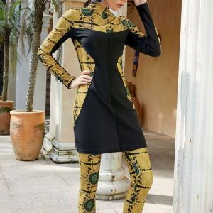 Ensemble burkini doré, élégant et confortable