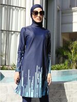 Ensemble de burkini bleu électrique, mode et confort