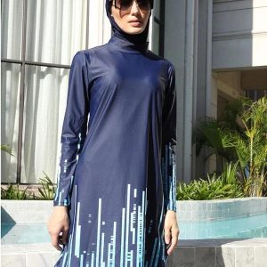 Ensemble de burkini bleu électrique, mode et confort