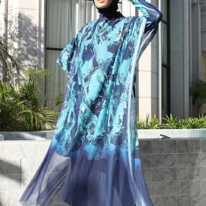 Burkini 4 pièces Bleu Océan pour un look élégant et pratique