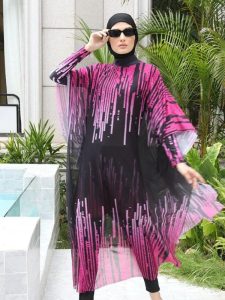 Burkini Éclat Fuchsia 4 pièces, élégant et coloré