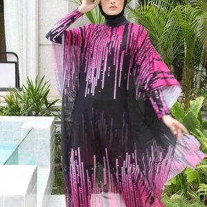 Burkini Éclat Fuchsia 4 pièces, élégant et coloré