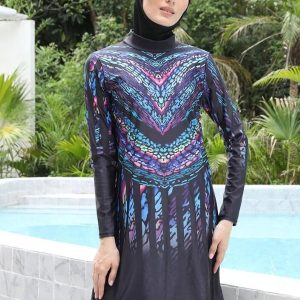 Burkini 3 pièces "Éclats de Nuit" élégant et stylé