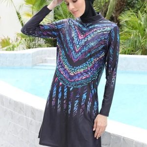 Burkini élégant, ensemble 3 pièces pour la baignade