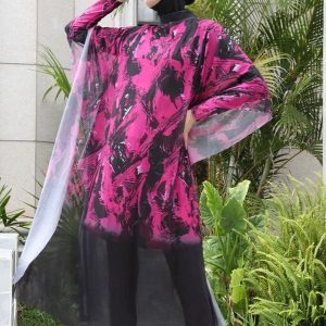 Ensemble de burkini rose, style moderne et confortable