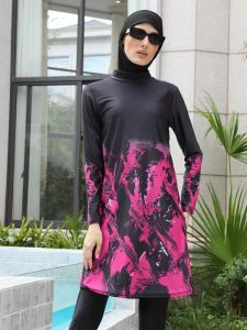 Burkini à motifs floraux, conçu pour le confort