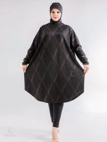 Burkini large géo pour une couverture élégante et confortable