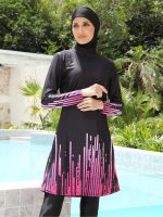 Burkini 3 pièces Linéaire Rose pour une baignade élégante