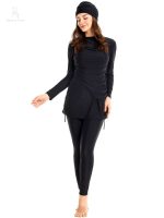 Burkini long noir 3 pièces