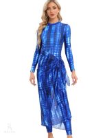 Burkini maillot de bain Bleu Indigo élégant et confortable