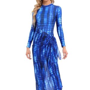 Burkini maillot de bain Bleu Indigo élégant et confortable