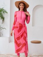 Burkini maillot de bain rosée orientale