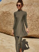 Burkini verdana kaki, maillot de bain élégant et confortable