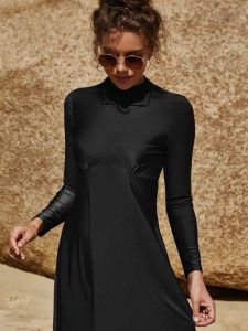 Maillot de bain burkini noir pour une protection optimale