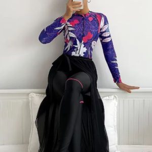 Ensemble burkini 4 pièces, style contemporain et confortable