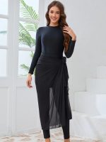 Maillot de bain intégral noir, style burkini moderne