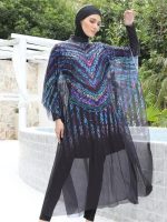 Burkini 4 pièces "Ondes Enchantées" pour un look élégant