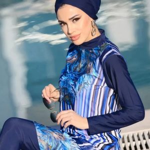 Ensemble burkini élégant et pratique pour la baignade en toute liberté