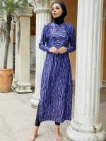 Burkini bleu femme, style élégant et moderne