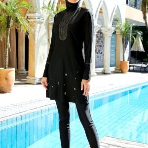 Burkini élégant pour la plage, adapté à toutes les morphologies