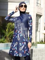 Burkini 3 pièces Plume de Paon, élégant et stylé