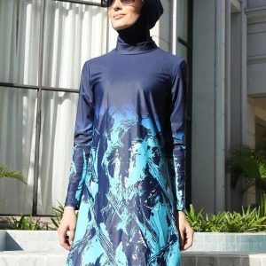 Ensemble de burkini avec motifs inspirés des aurores
