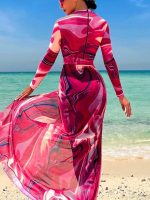 Burkini tourbillon, vêtement de bain élégant et coloré