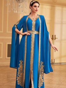 Caftan algérien mariage Azur Doré