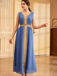 Caftan Azur pour célébrations nuptiales