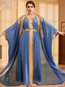Caftan de mariage traditionnel Azur