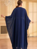 Caftan bleu nuit, choix parfait pour un mariage