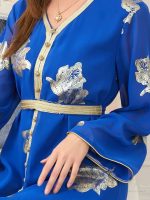 Caftan festif bleu pour événements spéciaux