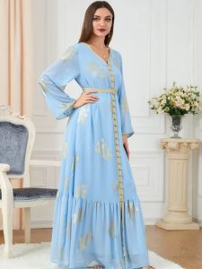 Caftan mariage traditionnel algérien en teintes dorées