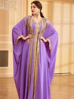 Caftan algérien mariage "Perle de l’Améthyste" élégant