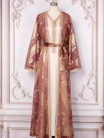 Caftan algérien mariage rose Shehrazade