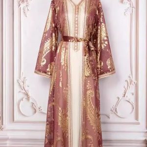 Caftan algérien mariage rose Shehrazade