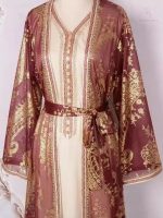 Robe traditionnelle algérienne pour mariage en rose