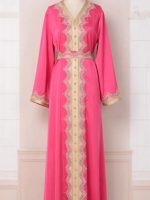 Caftan algérien mariage "Rose Zéphyr