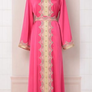 Caftan algérien mariage "Rose Zéphyr