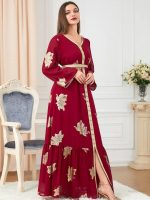 Caftan festif Rubis d'Or pour les noces